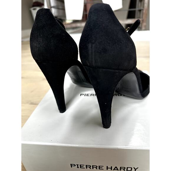 Pierre Hardy Black Suede Kid Ankle Strap Heels Size 40.5 (Retails $845)‎ - Picture 4 of 10